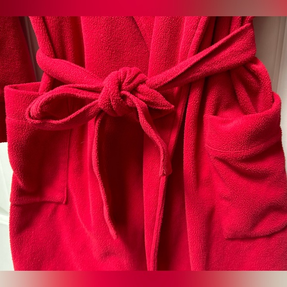 LL Bean Robe Unisex Boy’s Girl’s Med(10-12) EUC Red - Picture 4 of 4